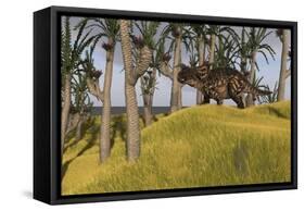 Einiosaurus in a Grassy Field-null-Framed Stretched Canvas