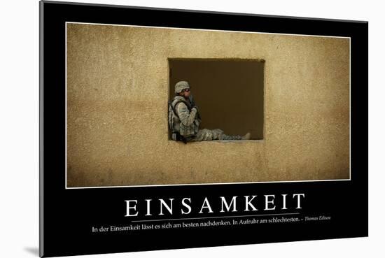 Einsamkeit: Motivationsposter Mit Inspirierendem Zitat-null-Mounted Photographic Print