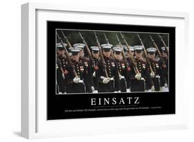 Einsatz: Motivationsposter Mit Inspirierendem Zitat-null-Framed Premium Photographic Print