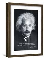 Einstein Curiosity-null-Framed Art Print