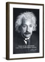 Einstein Curiosity-null-Framed Art Print