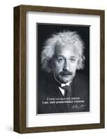 Einstein Curiosity-null-Framed Art Print