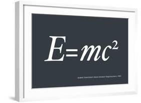 Einstein E equals mc2-Michael Tompsett-Framed Art Print