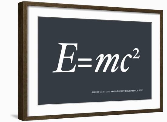 Einstein E equals mc2-Michael Tompsett-Framed Art Print