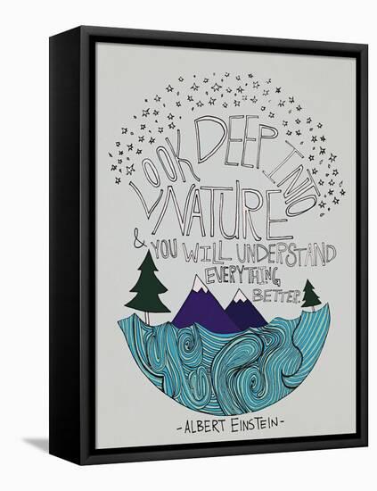 Einstein Nature-Leah Flores-Framed Stretched Canvas