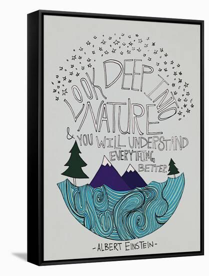 Einstein Nature-Leah Flores-Framed Stretched Canvas