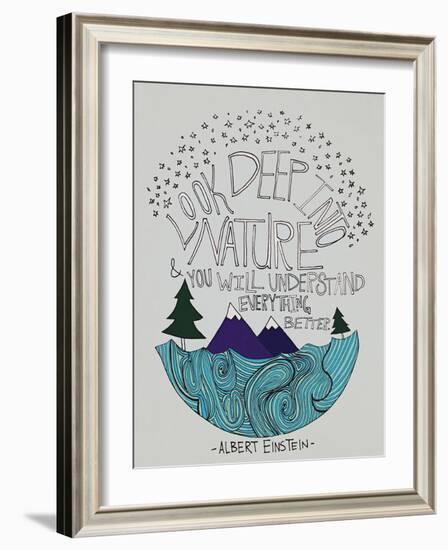 Einstein Nature-Leah Flores-Framed Giclee Print