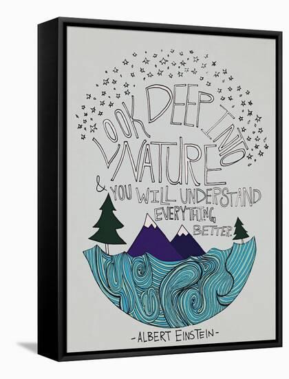 Einstein Nature-Leah Flores-Framed Stretched Canvas