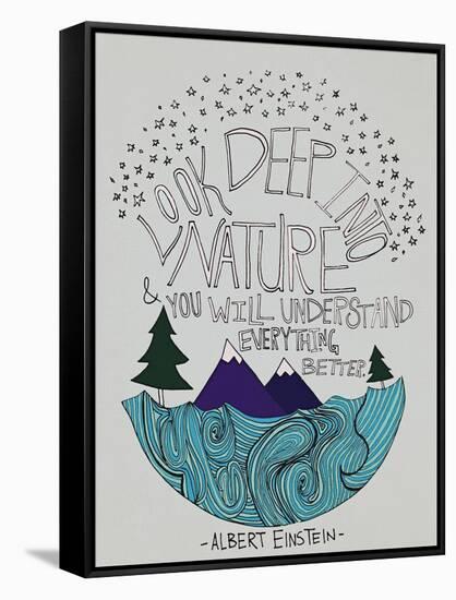 Einstein Nature-Leah Flores-Framed Stretched Canvas