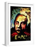 Einstein Signed-Rock Demarco-Framed Giclee Print