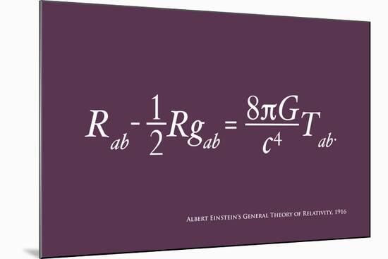 Einstein Theory of Relativity-Michael Tompsett-Mounted Art Print