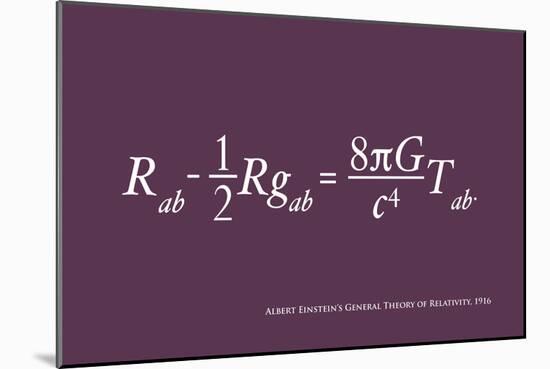 Einstein Theory of Relativity-Michael Tompsett-Mounted Art Print