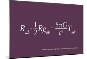 Einstein Theory of Relativity-Michael Tompsett-Mounted Art Print