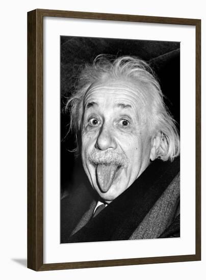 Einstein, Tongue-null-Framed Art Print