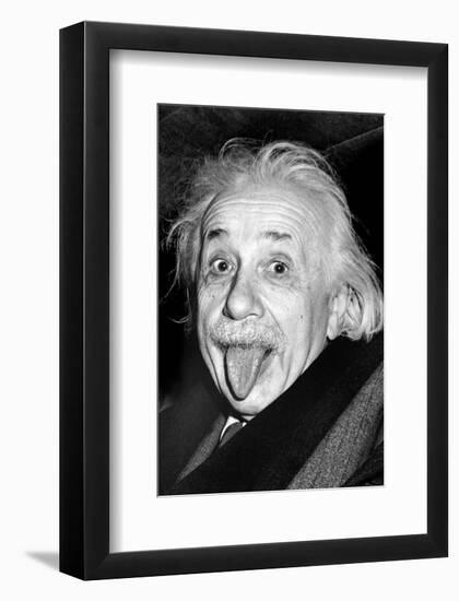 Einstein, Tongue-null-Framed Art Print