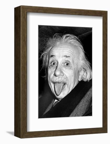 Einstein, Tongue-null-Framed Art Print