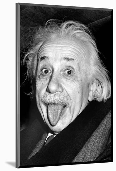 Einstein, Tongue-null-Mounted Art Print