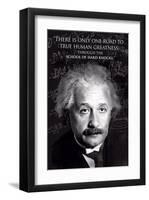 Einstein - True Human Greatness-null-Framed Art Print