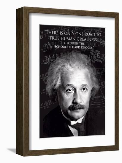 Einstein - True Human Greatness-null-Framed Art Print