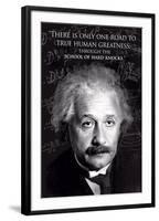 Einstein - True Human Greatness-null-Framed Art Print