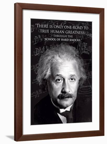 Einstein - True Human Greatness-null-Framed Art Print