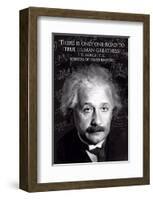 Einstein - True Human Greatness-null-Framed Art Print