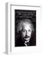 Einstein - True Human Greatness-null-Framed Art Print