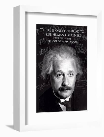 Einstein - True Human Greatness-null-Framed Art Print