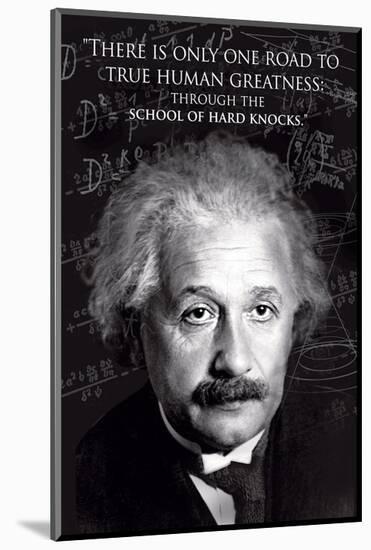 Einstein - True Human Greatness-null-Mounted Art Print