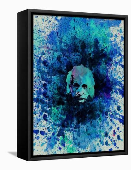 Einstein Watercolor 2-Anna Malkin-Framed Stretched Canvas