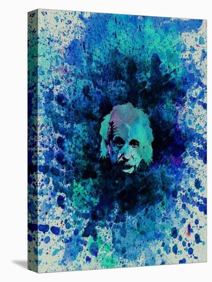 Einstein Watercolor 2-Anna Malkin-Stretched Canvas