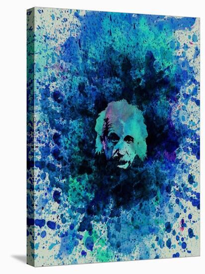 Einstein Watercolor 2-Anna Malkin-Stretched Canvas