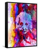 Einstein Watercolor-Anna Malkin-Framed Stretched Canvas