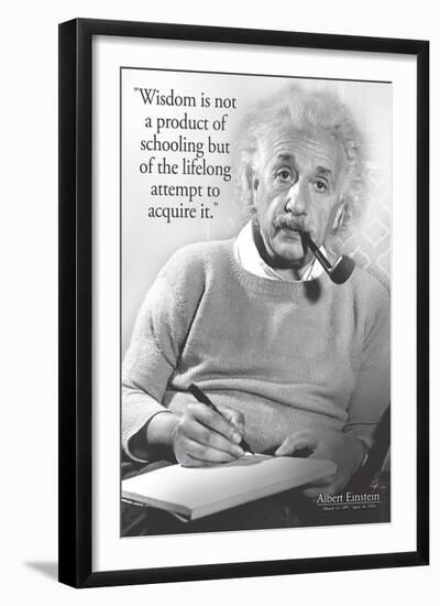 Einstein - Wisdom-null-Framed Art Print