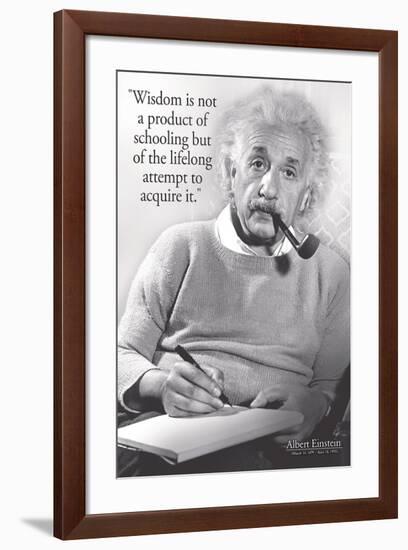 Einstein - Wisdom-null-Framed Art Print