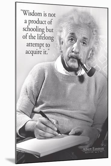 Einstein - Wisdom-null-Mounted Art Print