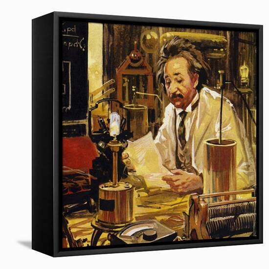 Einstein Worked at Numerous Universities and Polytechnics-Luis Arcas Brauner-Framed Stretched Canvas