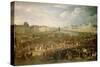 Einzug Louis XIII. auf der Pont-Neuf in Paris-Adam Frans van der Meulen-Stretched Canvas