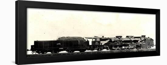 Eisenbahn, Frankreich, Dampflok-null-Framed Giclee Print