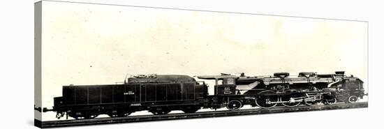 Eisenbahn, Frankreich, Dampflok-null-Stretched Canvas
