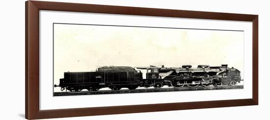 Eisenbahn, Frankreich, Dampflok-null-Framed Giclee Print