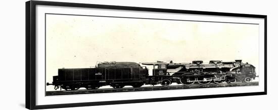 Eisenbahn, Frankreich, Dampflok-null-Framed Giclee Print