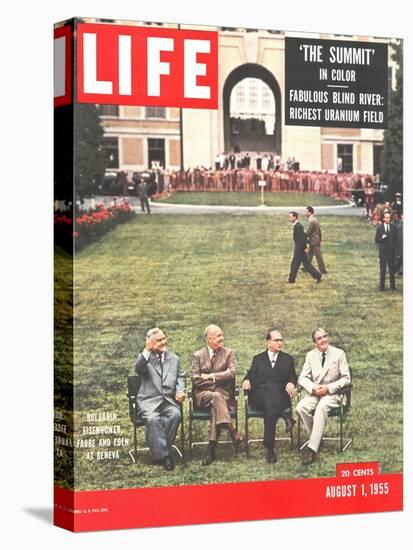 Eisenhower, Bulganin, Faure, and Eden, August 1, 1955-Frank Scherschel-Stretched Canvas