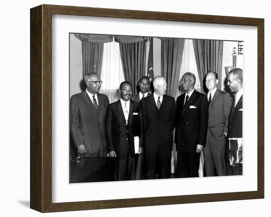 Eisenhower Civil Rights Leaders-Associated Press-Framed Premium Photographic Print