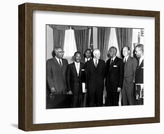 Eisenhower Civil Rights Leaders-Associated Press-Framed Photographic Print