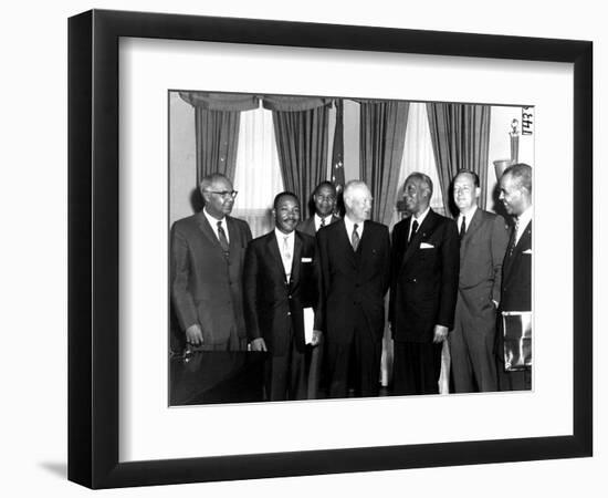 Eisenhower Civil Rights Leaders-Associated Press-Framed Photographic Print