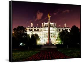 Eisenhower Executive Office Building (Eeob) by Night, West of the White House, Washington D.C, US-Philippe Hugonnard-Framed Stretched Canvas