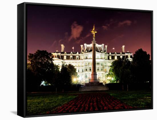 Eisenhower Executive Office Building (Eeob) by Night, West of the White House, Washington D.C, US-Philippe Hugonnard-Framed Stretched Canvas