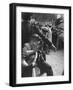 Eisenhower Presidential Campaign Old Lady Held Back by Police with Appearance by Mamie Eisenhower-Mark Kauffman-Framed Photographic Print