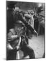 Eisenhower Presidential Campaign Old Lady Held Back by Police with Appearance by Mamie Eisenhower-Mark Kauffman-Mounted Photographic Print